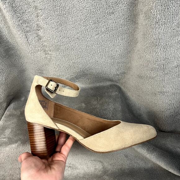 Soludos Gemma Heel Shoes Womens 8 Beige Suede Leather Strappy Anthropologie - Picture 13 of 13